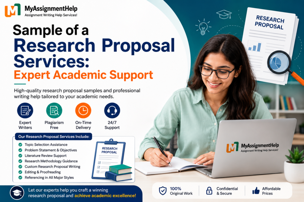 Student using a laptop with expert research proposal writing services and academic support.