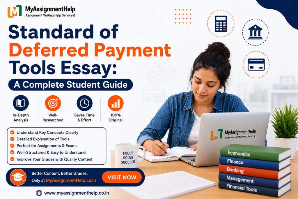 Student guide banner for Standard of Deferred Payment Tools Essay by MyAssignmentHelp.