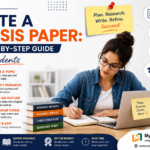Step-by-step guide on how to write a thesis paper for students.