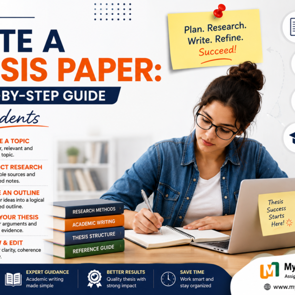 Step-by-step guide on how to write a thesis paper for students.
