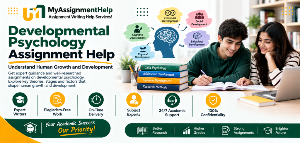 Developmental Psychology Assignment Help banner with two students studying.