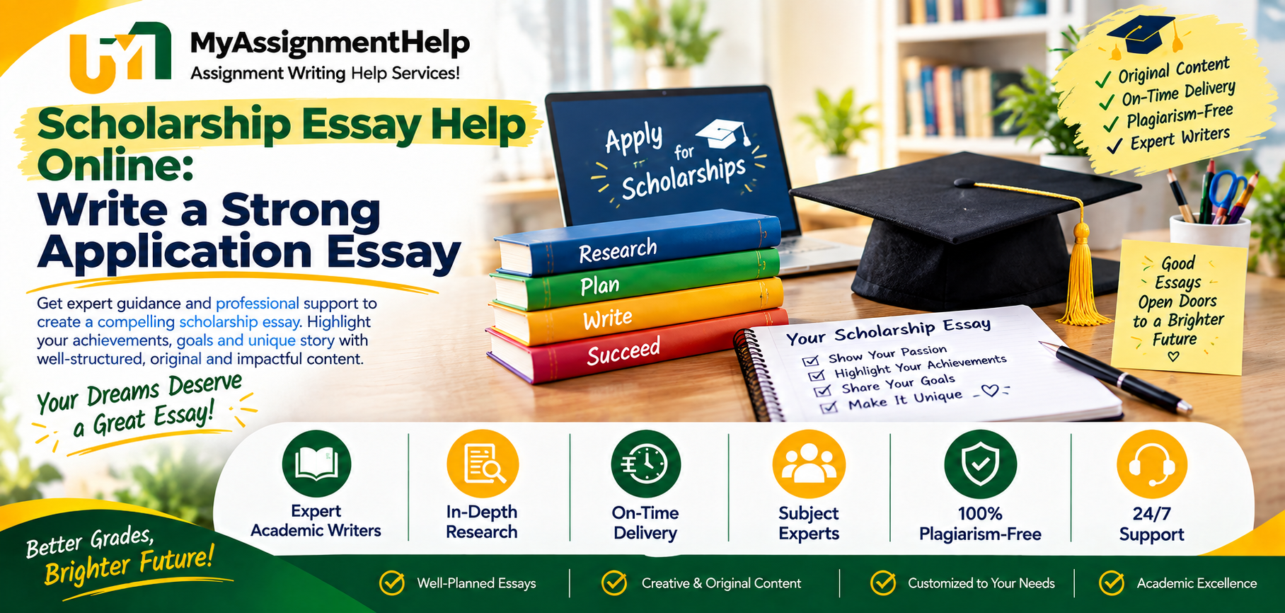 Scholarship essay help online for strong application essays.