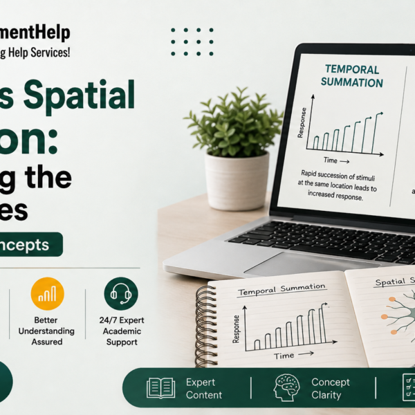 Temporal vs Spatial Summation comparison infographic for students.