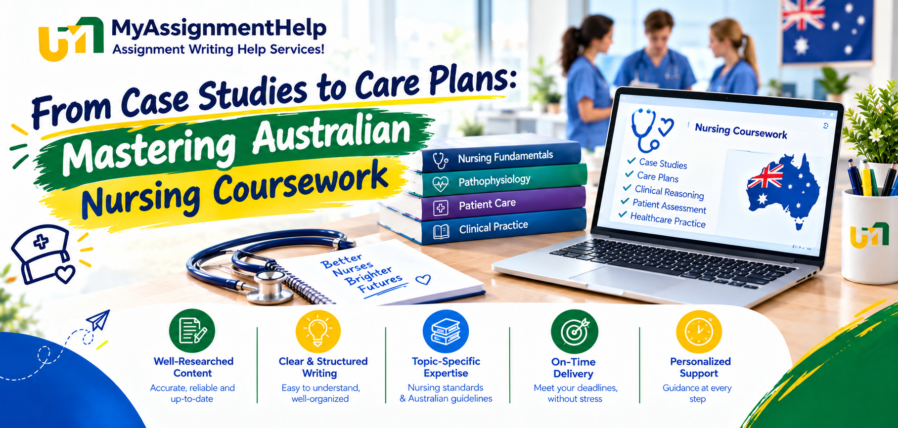 Australian Nursing Coursework help with case studies and care plans.