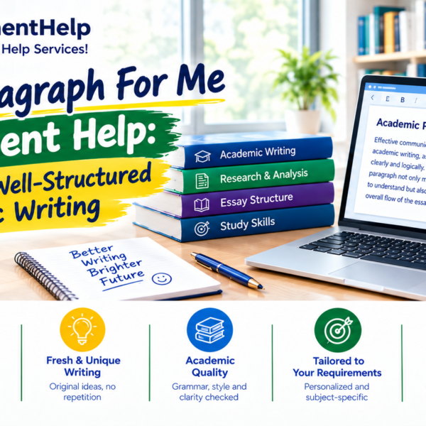 Write a Paragraph for Me Assignment Help – Clear Academic Writing with Laptop